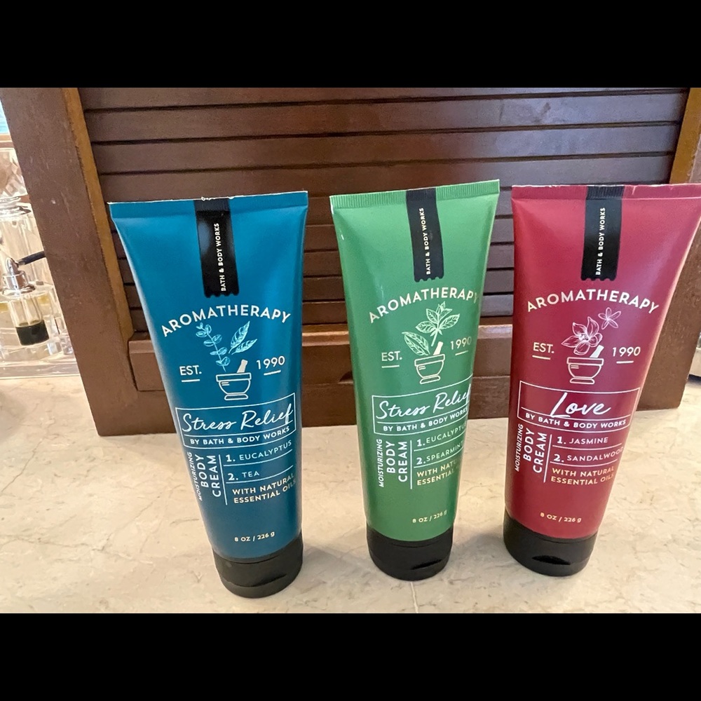 Bath and Body Work aromatherapy body lotions, new with tags